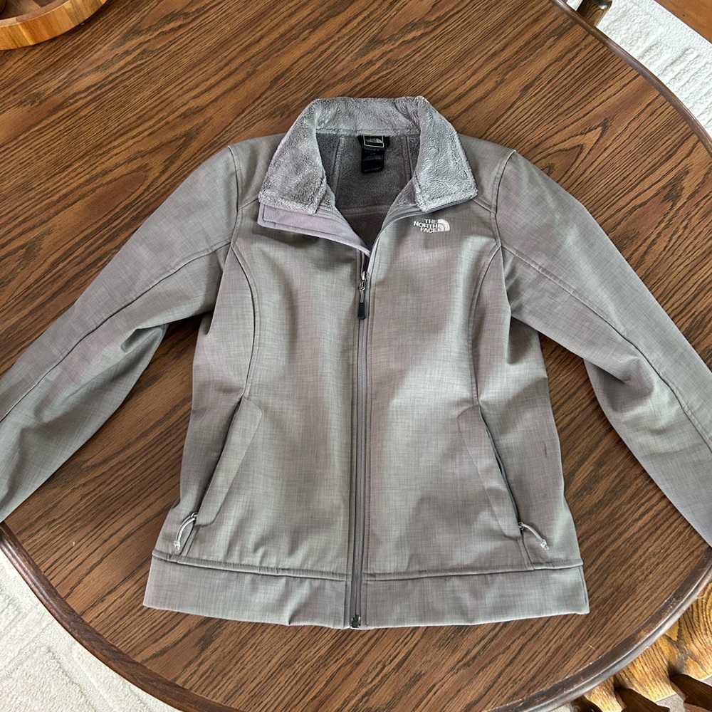The North Face Light Gray Full-Zip Jacket